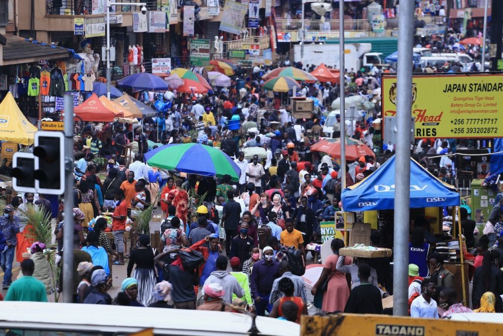 Lack of social distancing in Uganda